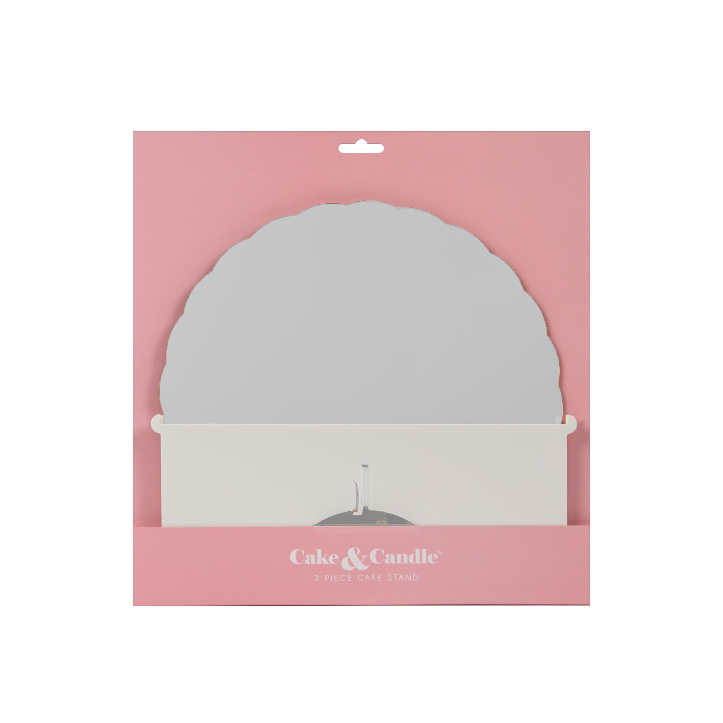Silver + White Plateau Gateau 3-Piece Cake Stand