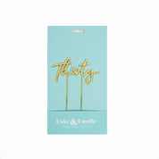 Thirty Gold Metal Cake Topper