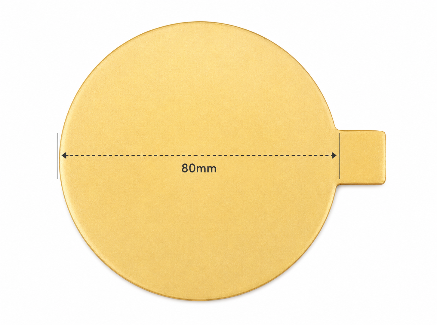 Gold Foil Round Dessert Board + Tab 50 Pack