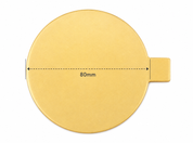 Gold Foil Round Dessert Board + Tab 50 Pack