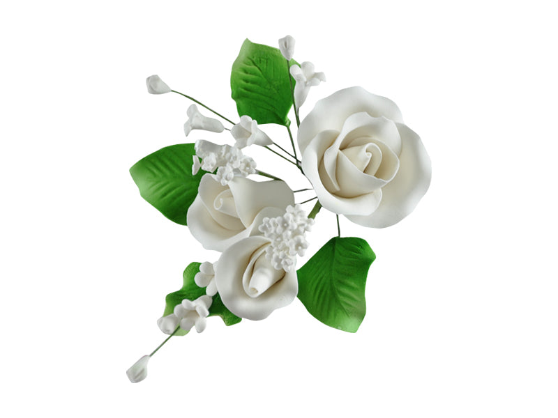 Australian Rose Small Flower Spray WHITE