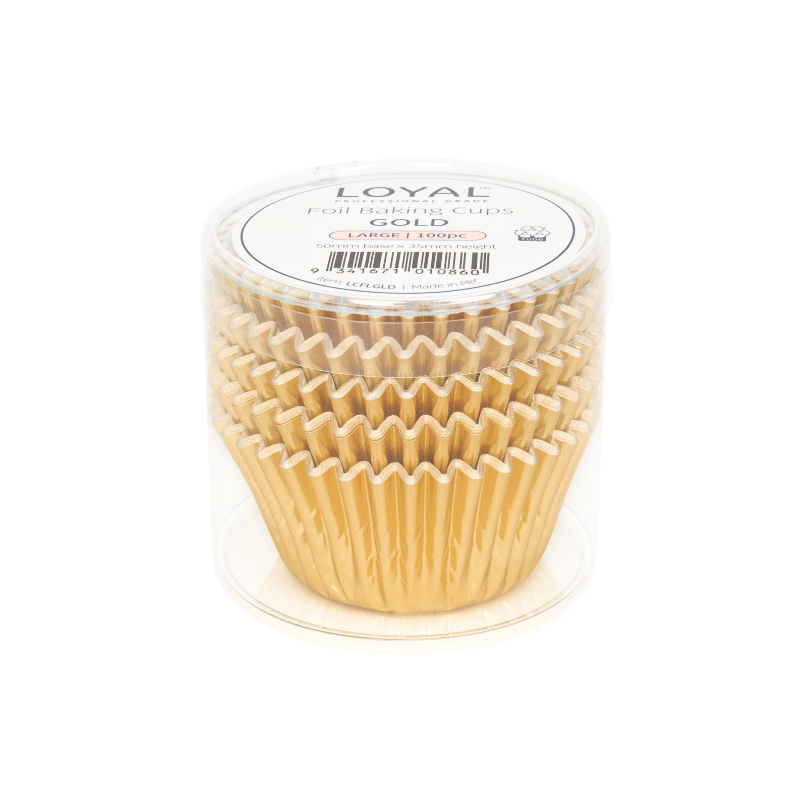 LOYAL GOLD BAKING CUPS LARGE (100PC)