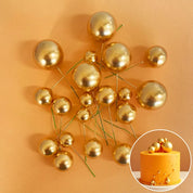 Gold Foam Ball Topper 20 Pack