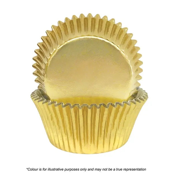 Gold Mini Foil Baking Cups 72 Pack