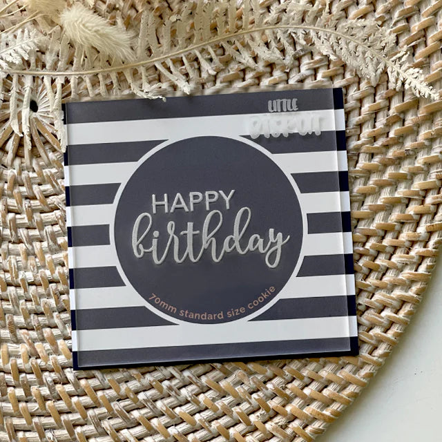 Happy Birthday Cursive Debosser