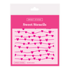 Hearts Wave Sweet Stencil