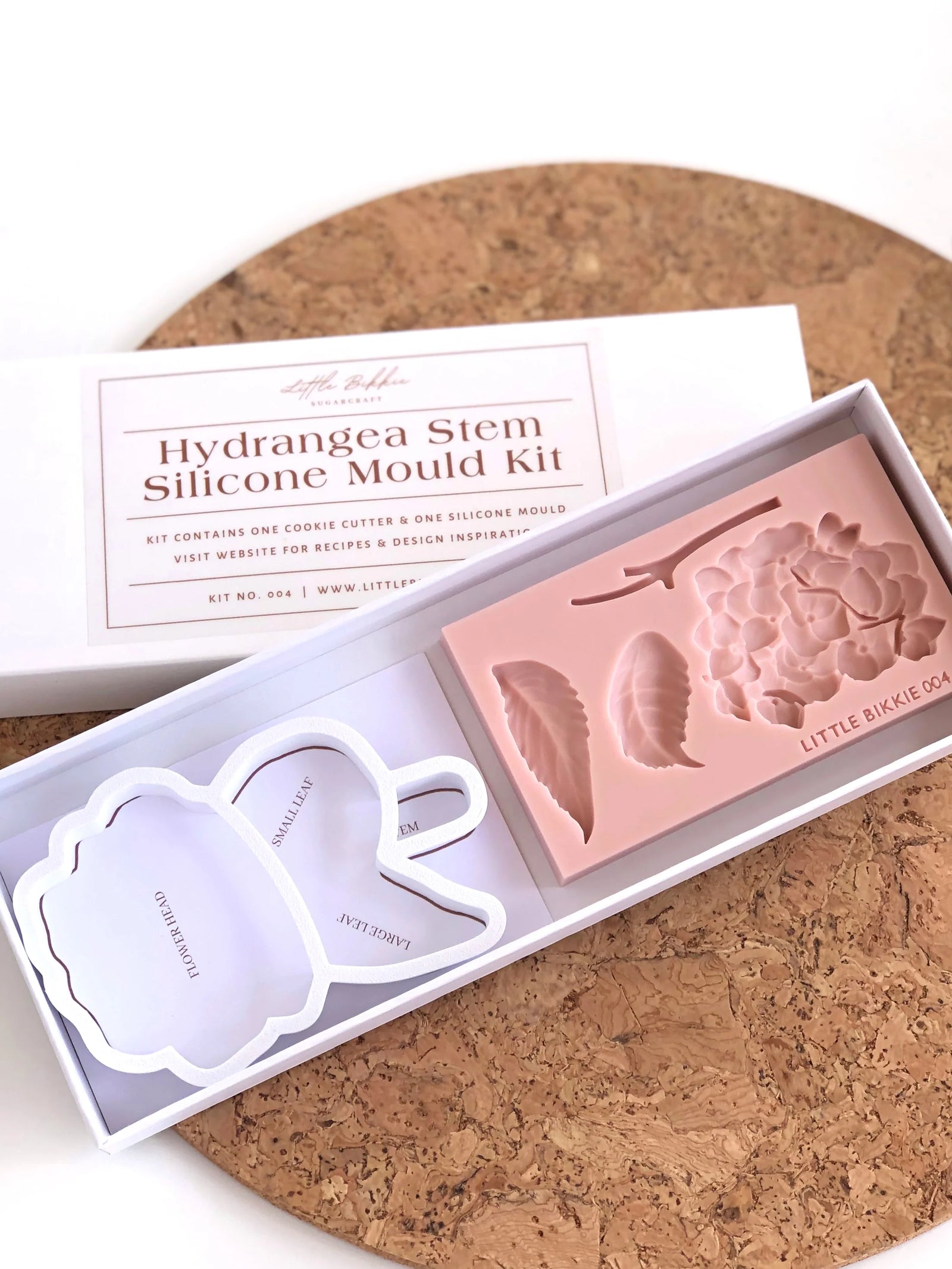 Hydrangea silicone mould + cutter set by Little Bikkie