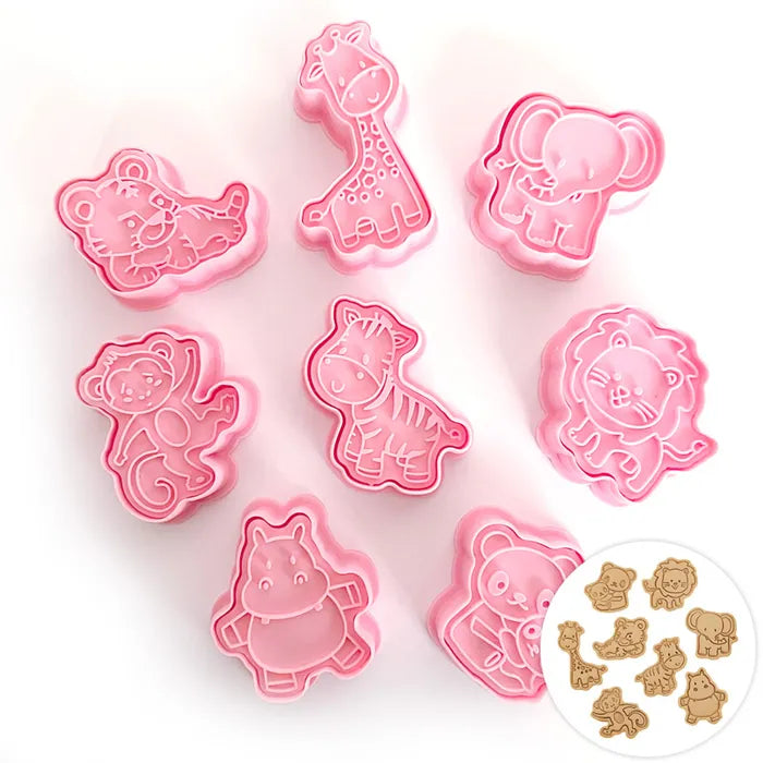 JUNGLE SET COOKIE CUTTERS 8 PIECES