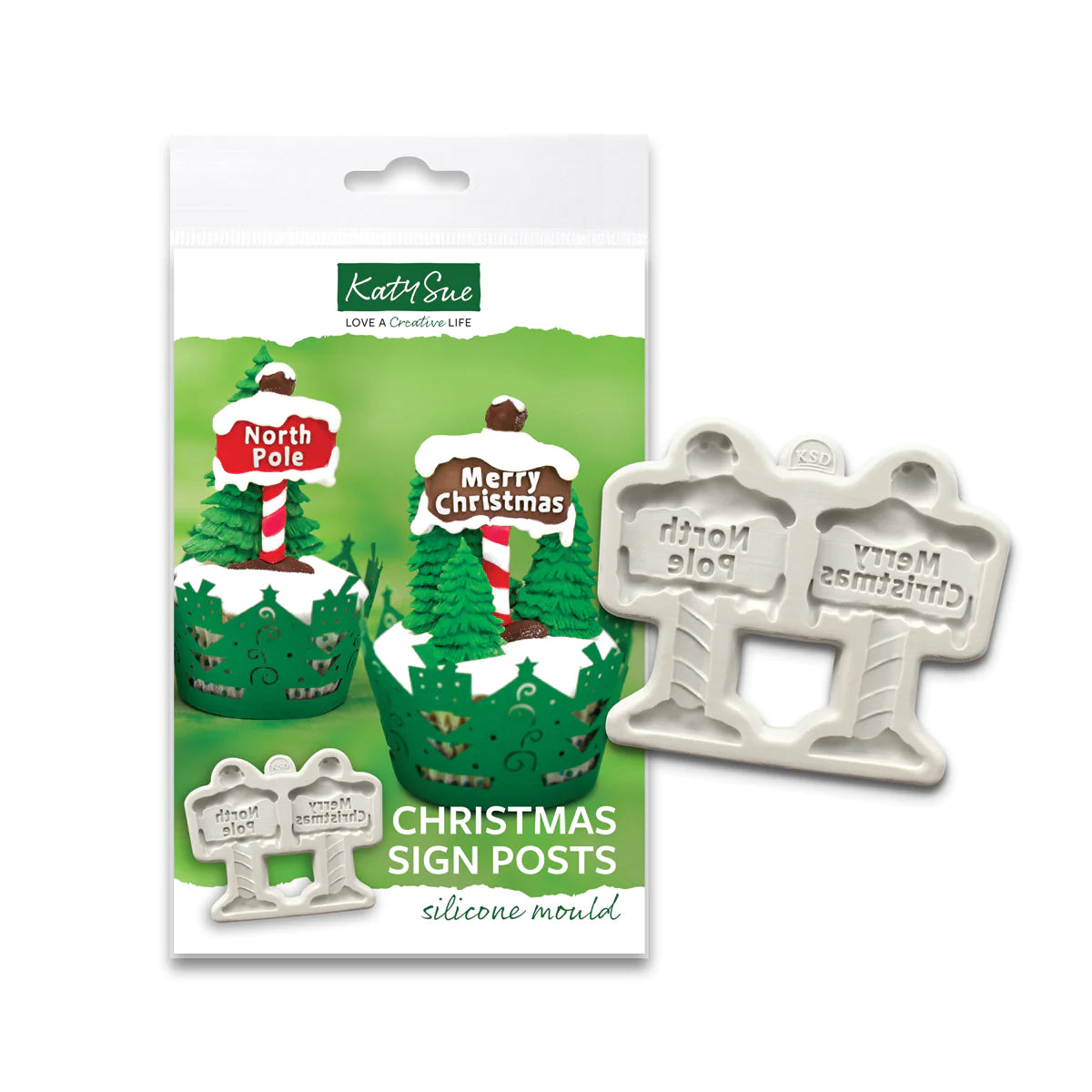 Katy Sue Christmas Signposts Silicone Mould