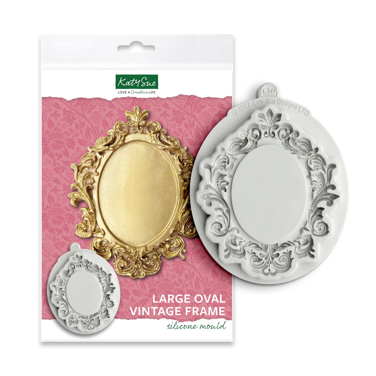 Katy Sue Vintages Frames Large Oval Silicone Mould