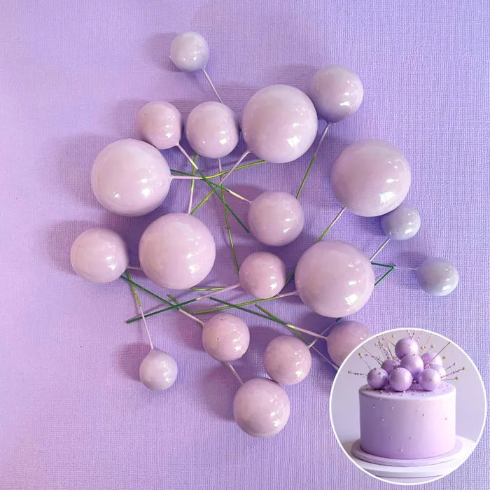 Lilac Foam Ball Topper 20 Pack