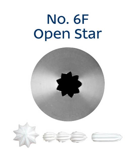 Piping Tip 6F Open Star Medium S/S
