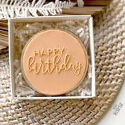 Happy Birthday Cursive Debosser
