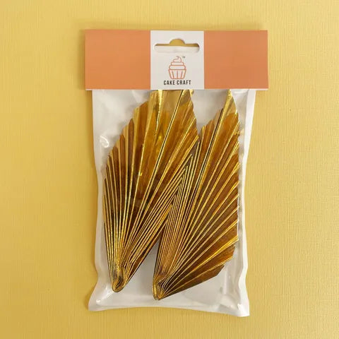 Fan Metallic Gold Topper Set 2pce