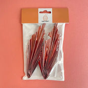 Metallic Rose Gold Fan Topper Set 2 Piece