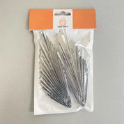 Metallic Silver Fan Topper Set 2 Piece