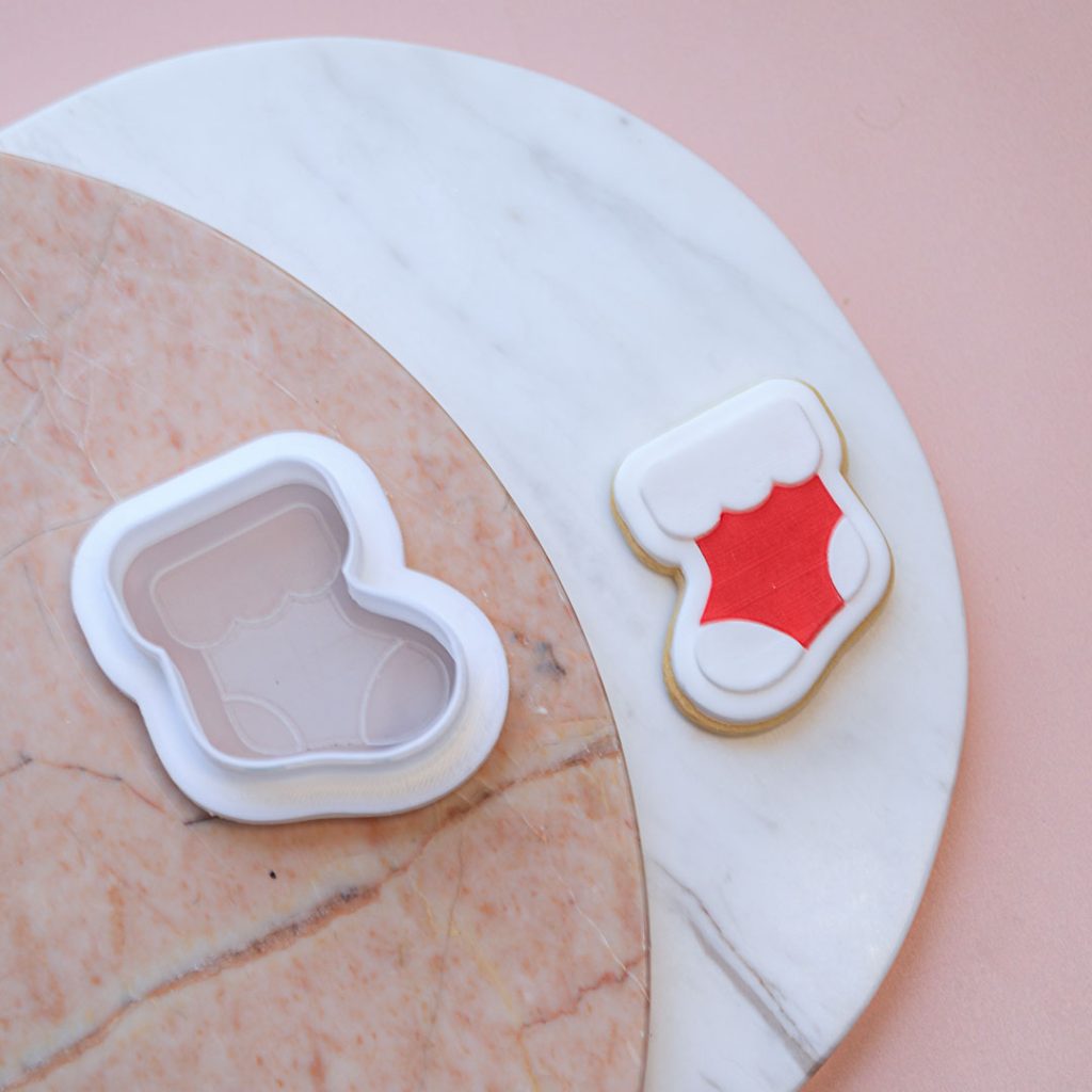 Lulu & Stone MINI STOCKING COOKIE STAMP + CUTTER
