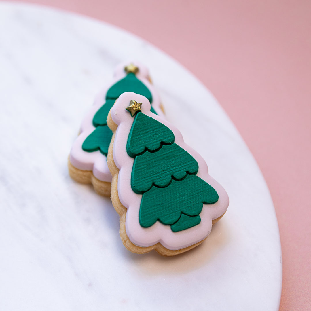 Lulu & Stone MINI XMAS TREE COOKIE STAMP + CUTTER