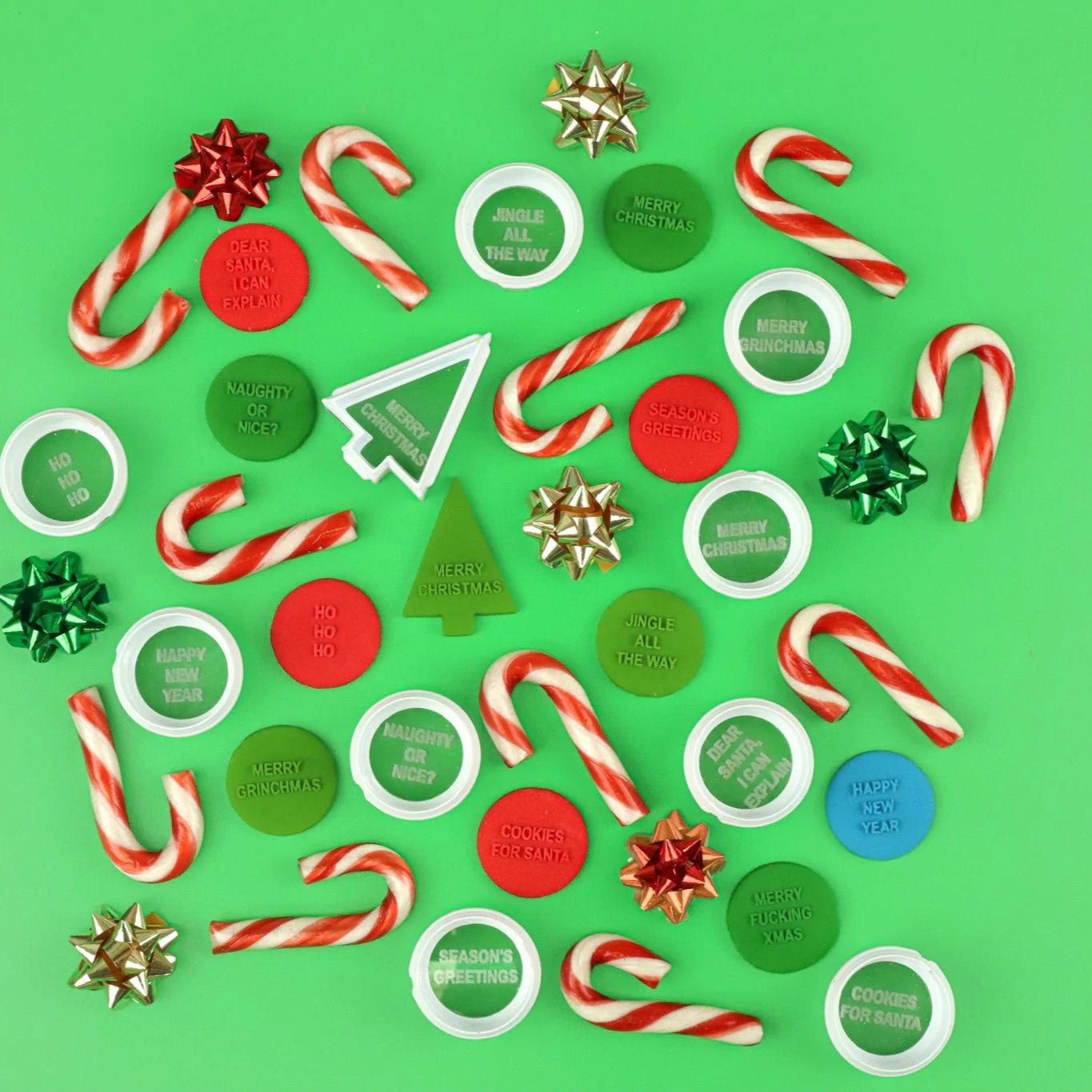 Merry Christmas Mini Message Debosser 10 Pack with FREE Tree