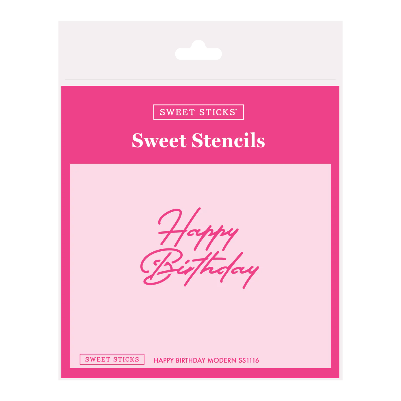 Lettering Birthday Modern Sweet Stencil