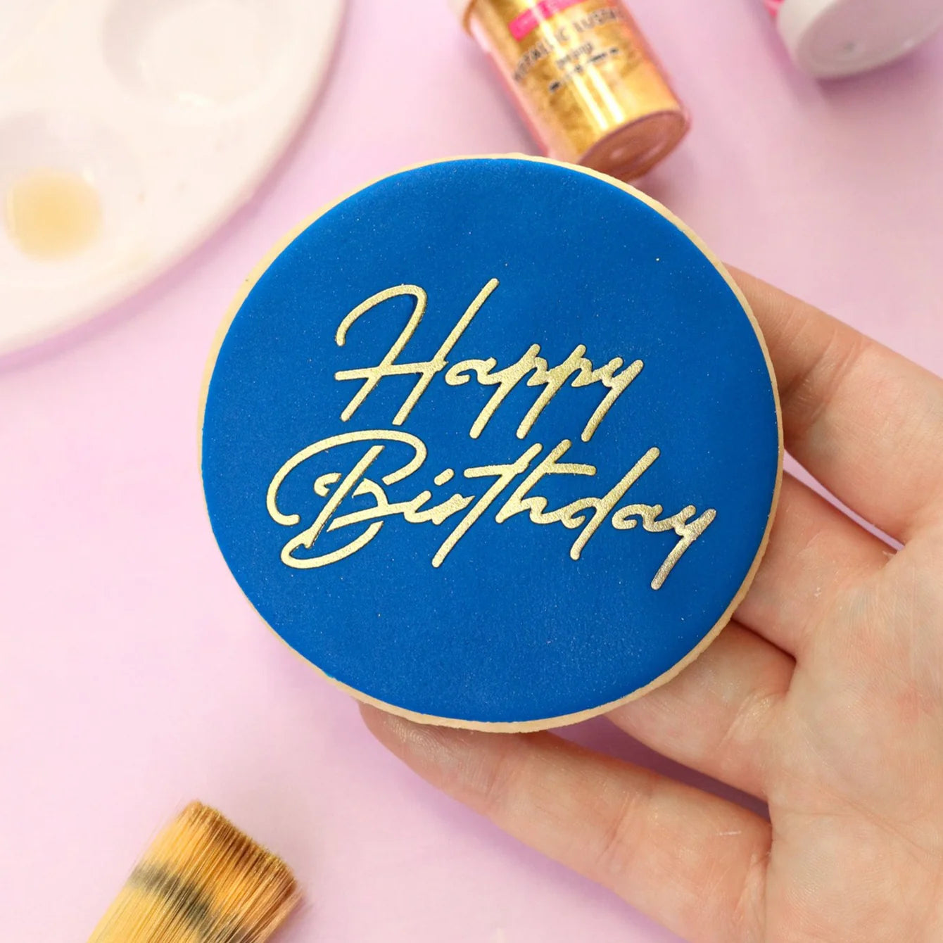 Lettering Birthday Modern Sweet Stencil