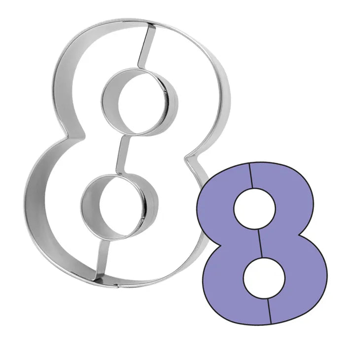 NUMBER 8 - 9CM COOKIE CUTTER