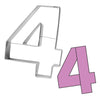 NUMBER 4 - 9CM COOKIE CUTTER