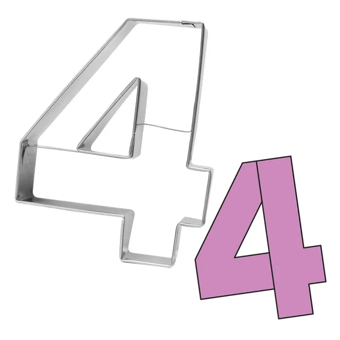NUMBER 4 - 9CM COOKIE CUTTER