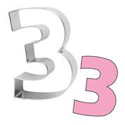 NUMBER 3 - 9CM COOKIE CUTTER