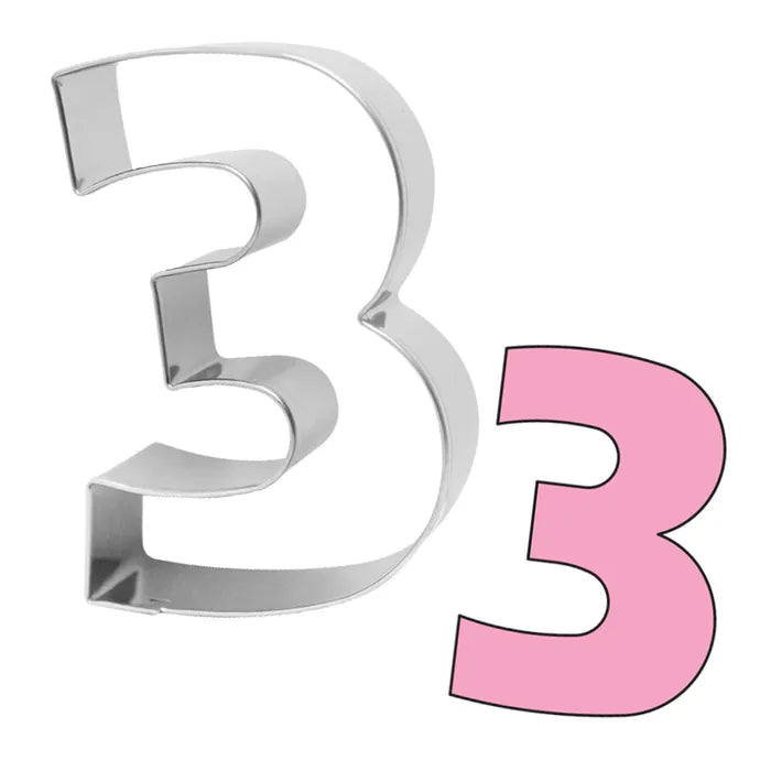 NUMBER 3 - 9CM COOKIE CUTTER