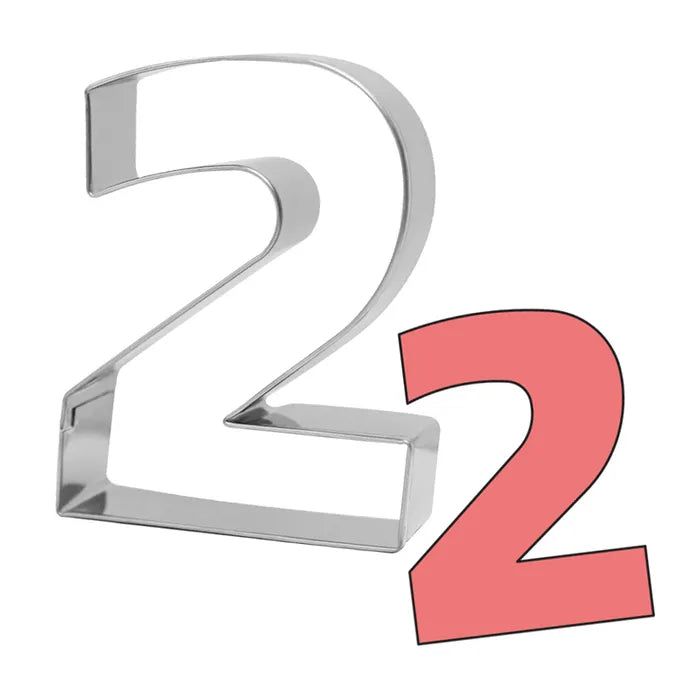 NUMBER 2 - 9CM COOKIE CUTTER