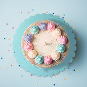 10inch Pastel Blue Scalloped Cake Board