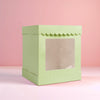 10in X 12in TALL SCALLOPED CAKE BOX - PASTEL GREEN