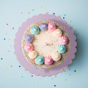 10in Pastel Lilac Scalloped Cake Board