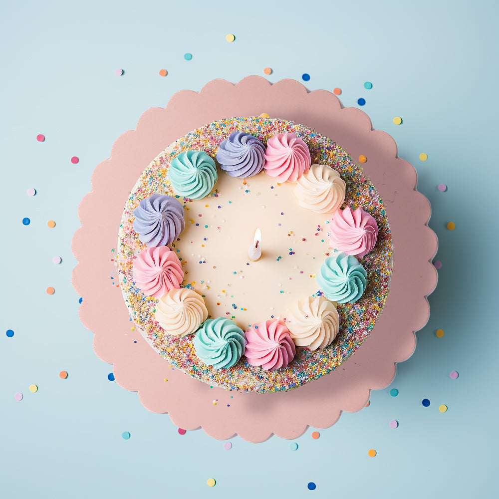 10inch Pastel Pink Scalloped Cake Board