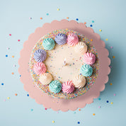 10inch Pastel Pink Scalloped Cake Board