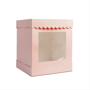 10in X 12in Tall Pastel Pink Scalloped Cake Box