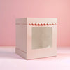 10in X 12in TALL SCALLOPED CAKE BOX - PASTEL PINK