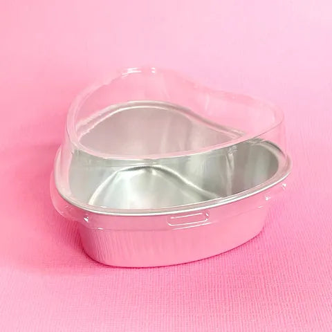 Pink Heart Baking Cup With Lid 10 Pack