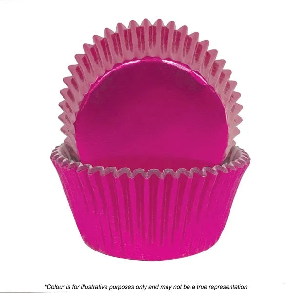 Pink Foil Cupcake Baking Cups 72 Pack