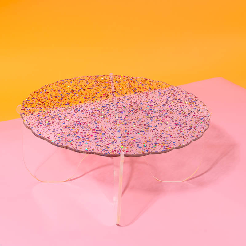 Plateau Gateau Glitter + Clear 3-Piece Cake Stand