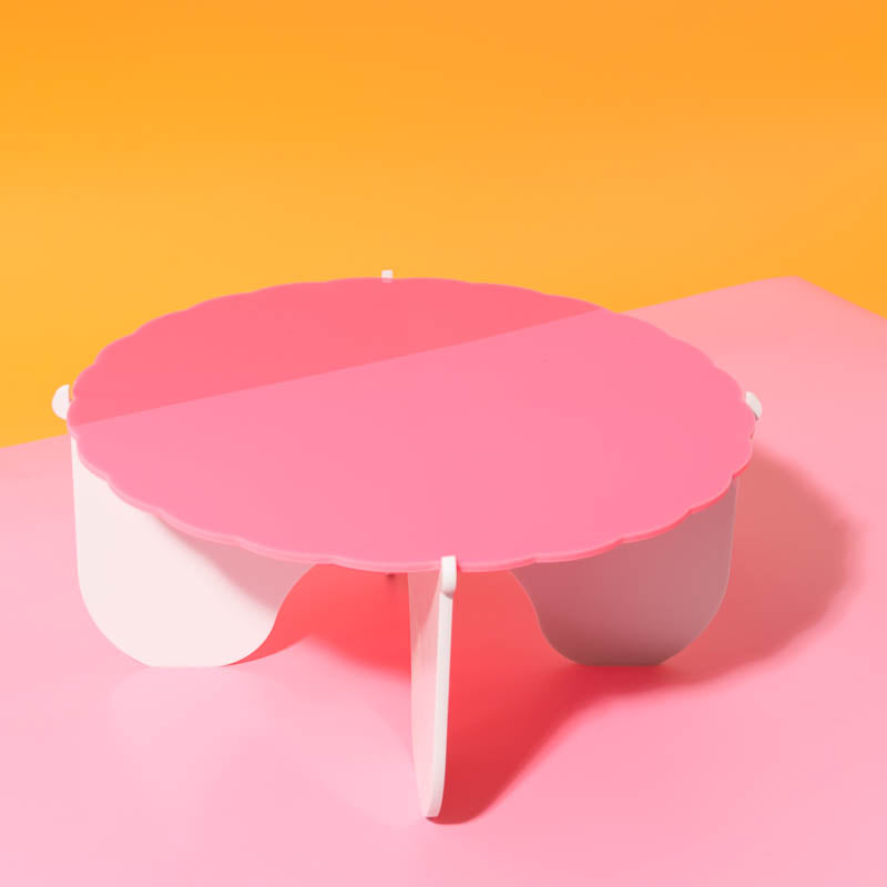 Plateau Gateau Pink + White 3-Piece Cake Stand