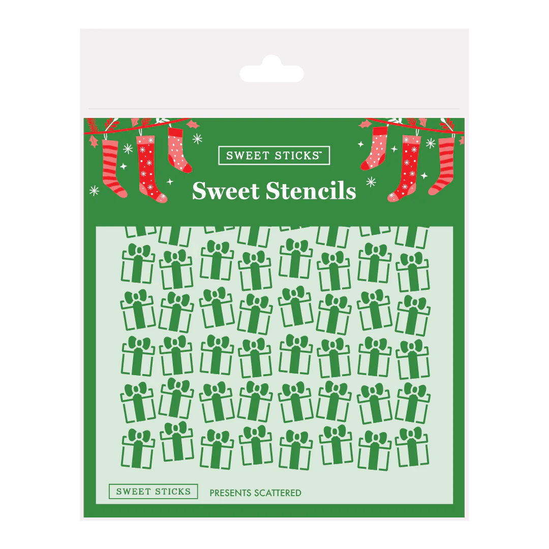 Christmas Presents Scattered Sweet Stencil