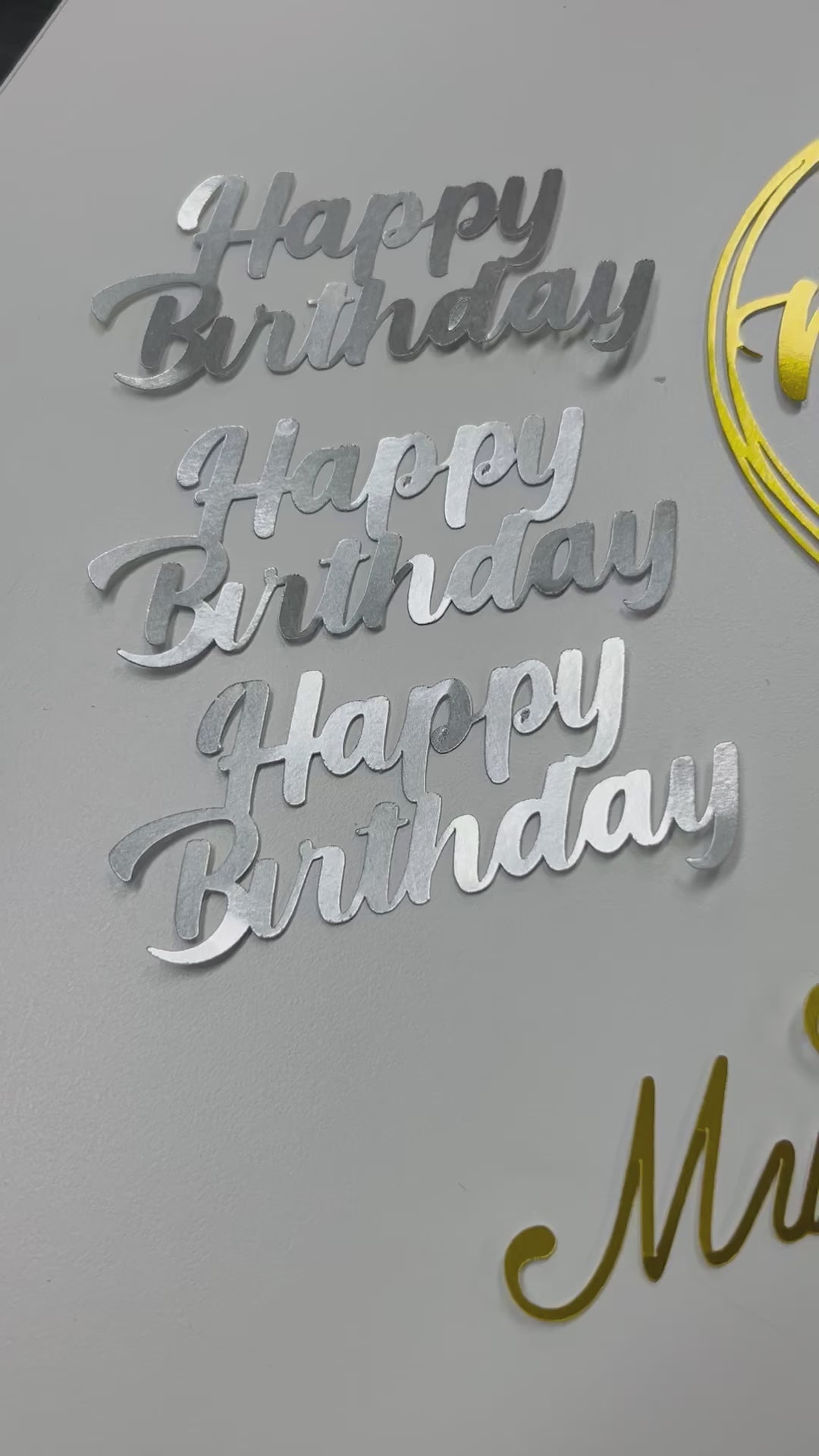 Happy Birthday Gold Topper Cardstock 5 Pack