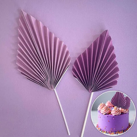 Purple Fan Topper Set 2 Piece