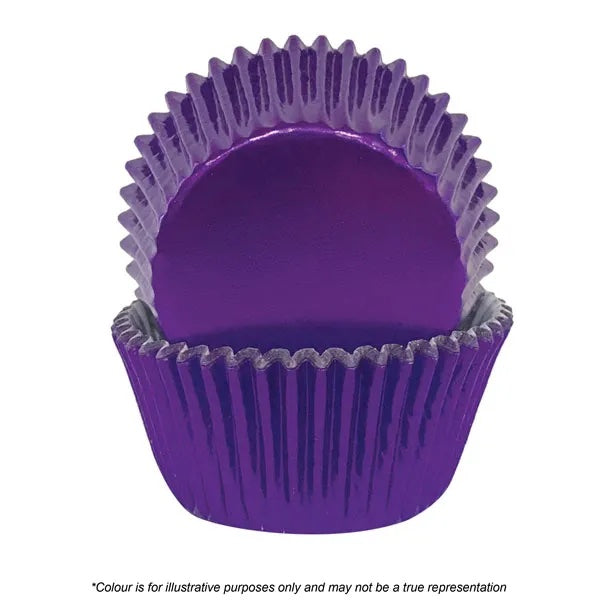 Purple Foil Cupcake Baking Cups 72 Pack