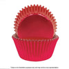 MINI CUPCAKE RED FOIL BAKING CUPS 72 PK