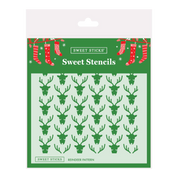Chritmas Reindeer Pattern Sweet Stencil