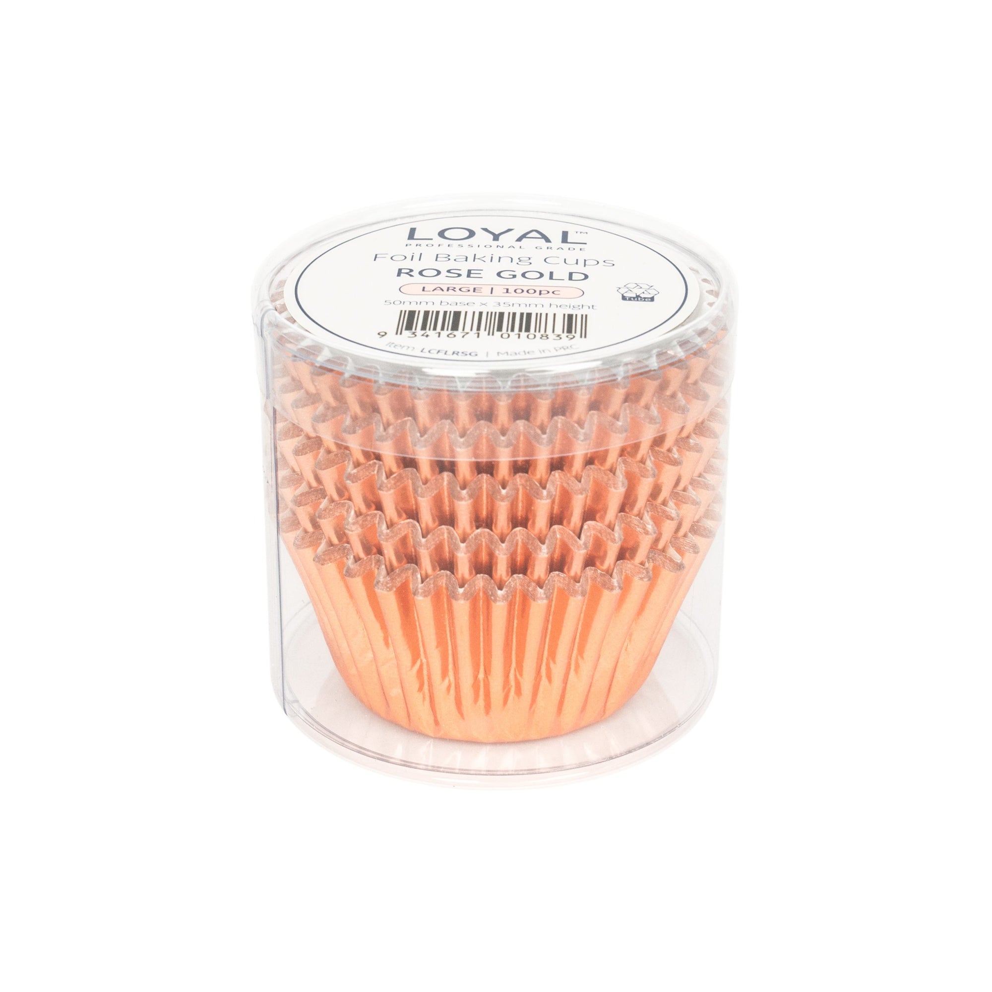 LOYAL ROSE GOLD BAKING CUPS LARGE (100PC)