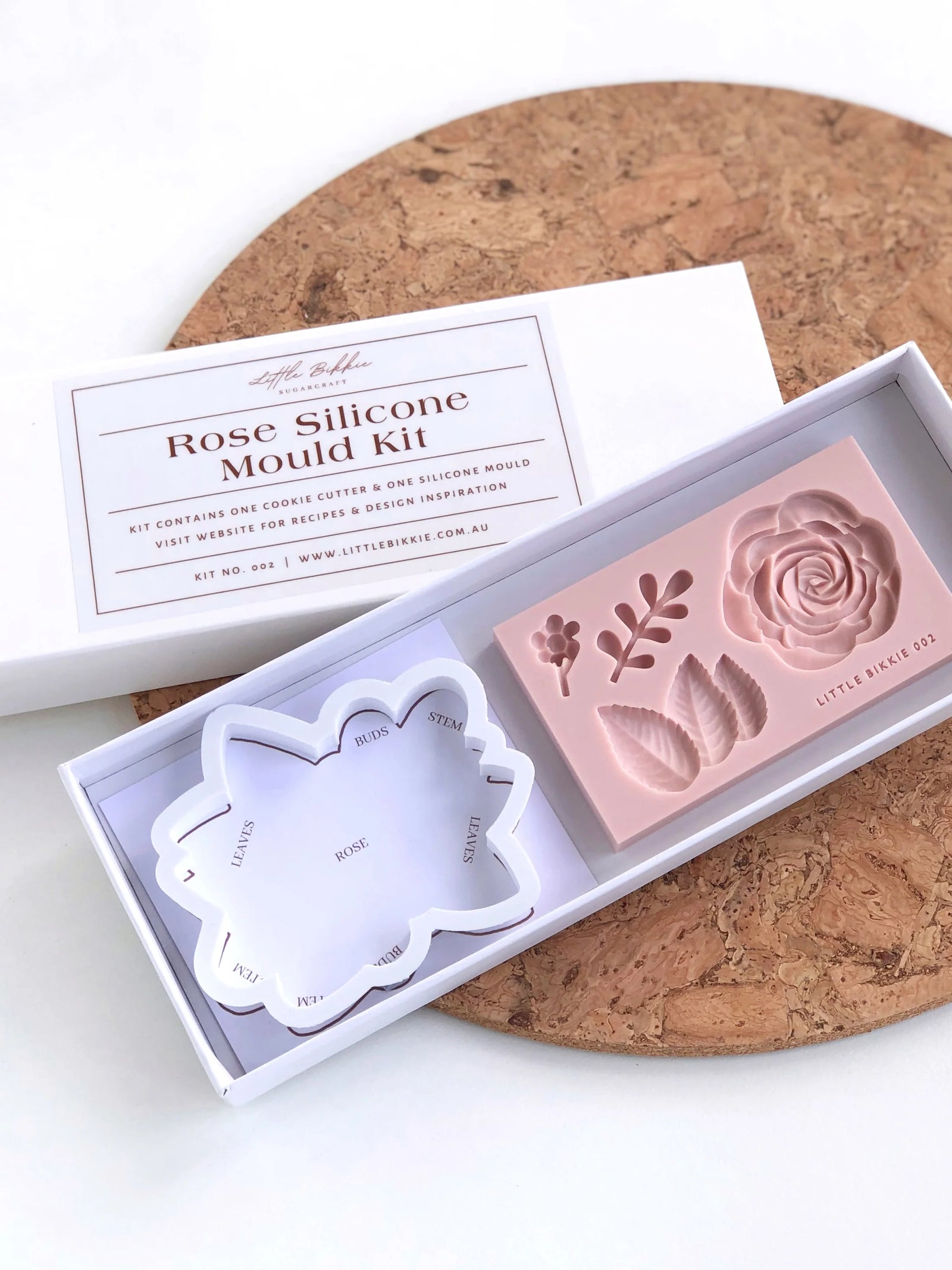 Rose silicone mould + cutter set by Little Bikkie